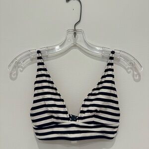 J. Crew Navy and White Striped Bikini Top and Bottom